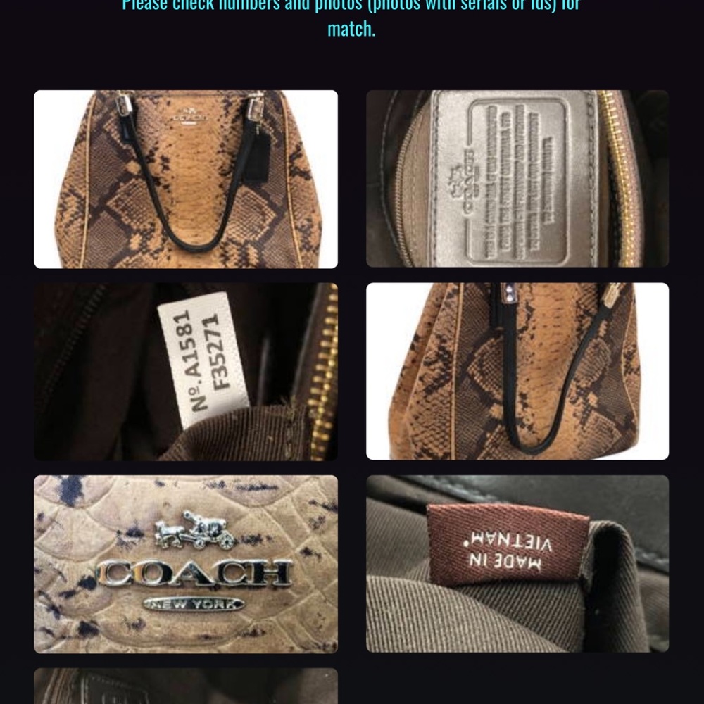 Coach Minetta Python Embossed Leather Crossbody Bag - Picture 16 of 16